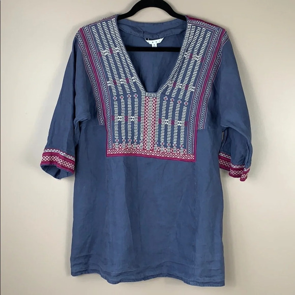 Cabi faded blue tunic top sz med - Picture 1 of 8